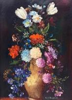 Raymond Jean Bizet (1922-2015) - Bloemen, Antiek en Kunst, Kunst | Schilderijen | Klassiek