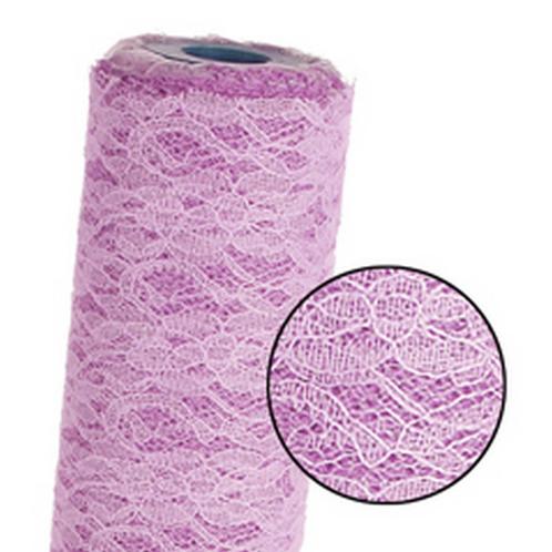 Kant Kantenstof Lila rol 60 cm. 25meter Rol Kanten stof, Hobby en Vrije tijd, Knutselen, Nieuw