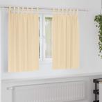 vidaXL Gordijnen met gordijnen 2 pcs Crème 140x140cm, Huis en Inrichting, Verzenden, Nieuw