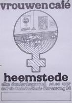 Affiche voormalig vrouwencafé in Heemstede (lijst optie), Verzamelen, Posters, Verzenden, Nieuw, Overige onderwerpen, Met lijst