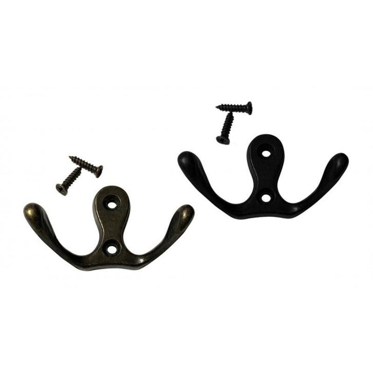 Set van 10 metalen kledinghaakjes, hangers (dubbel, kleur:, Doe-het-zelf en Bouw, Gereedschap | Overige machines, Nieuw, Verzenden