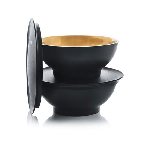 Tupperware 2 Allegra Kommen 275 ml Zwart/Goud, Huis en Inrichting, Keuken | Tupperware, Nieuw, Verzenden