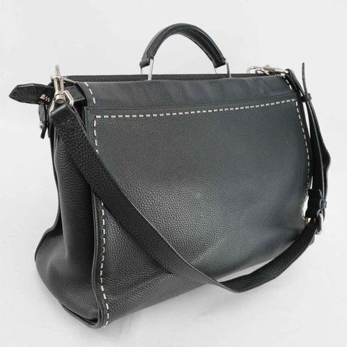 Fendi - Selleria Handbag – Black Grained Leather – Numbered, Handtassen en Accessoires, Tassen | Damestassen
