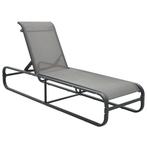 vidaXL Ligbed aluminium en textileen, Tuin en Terras, Ligbedden, Verzenden, Nieuw