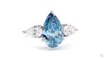 Bague Platine - 3.99ct. tw. Bleu Diamant (Diamant de, Nieuw
