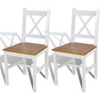 Eetkamerstoelen Deal! 2 Stuks Grenenhout Wit -40%! Topkoo..., Huis en Inrichting, Twee, Elegant ontwerp, Verzenden, Wit