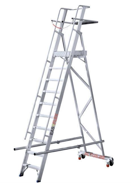 Easyflex magazijntrap 10 treden, Doe-het-zelf en Bouw, Ladders en Trappen, 4 meter of meer, Opvouwbaar of Inschuifbaar, Nieuw
