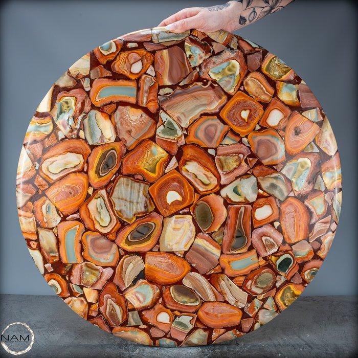 Natuurlijk zeer artistiek polychroom jaspis Tafelvoetbal-, Verzamelen, Mineralen en Fossielen