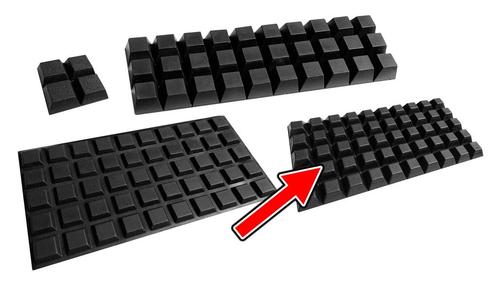 Set van 100 stootdopjes (12.7x12.7x6 mm, zwart, trapezium), Doe-het-zelf en Bouw, IJzerwaren en Bevestigingsmiddelen, Nieuw, Verzenden