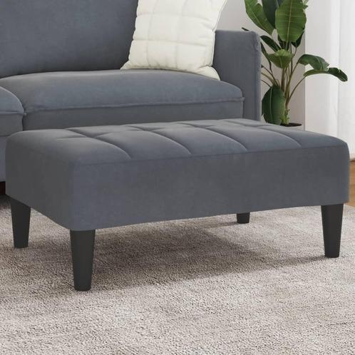 vidaXL Voetenbank 77x55x31 cm fluweel donkergrijs, Huis en Inrichting, Zetels | Voetbanken en poefs, Nieuw, Verzenden
