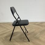 complete set van 10 klapstoelen / kantinestoelen, zwart, Gebruikt, Zwart