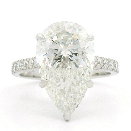 Sans Prix de Réserve - Bague - 18 carats Or blanc -  5.50ct., Handtassen en Accessoires, Ringen