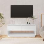 vidaXL Meuble TV blanc brillant 102x41x44 cm bois, Verzenden