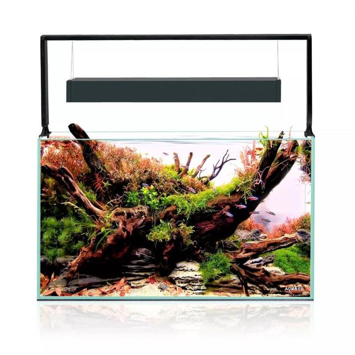 Osaka Ultrascape zwart 60x30x36cm aquarium + 3x LED verlicht, Dieren en Toebehoren, Vissen | Aquaria en Toebehoren, Leeg aquarium