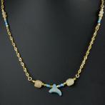 Romain antique Collier avec Lunula romain et perles de verre