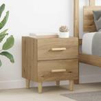vidaXL Bedkast 2 pcs artisanaal eikenkleurig 40 x 35 x 47.5, Verzenden, Nieuw