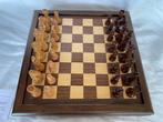 Schaakspel - Oud luxe spel, met de hand vervaardigd uit