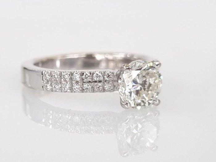 Bague de fiançailles - 18 carats Or blanc - 1.11ct. tw., Bijoux, Sacs & Beauté, Bijoux anciens