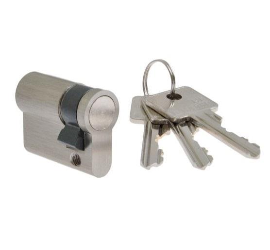 Profielcilinder Standaard 30/10 nikkel, Doe-het-zelf en Bouw, Hang- en Sluitwerk, Klink of Kruk, Nieuw, Overige materialen