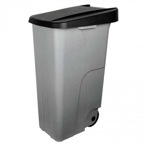 Rolcontainer | Kunststof (Grijs/Zwart) | 110L | Klapdeksel, Zakelijke goederen, Horeca | Keukenapparatuur, Nieuw in verpakking