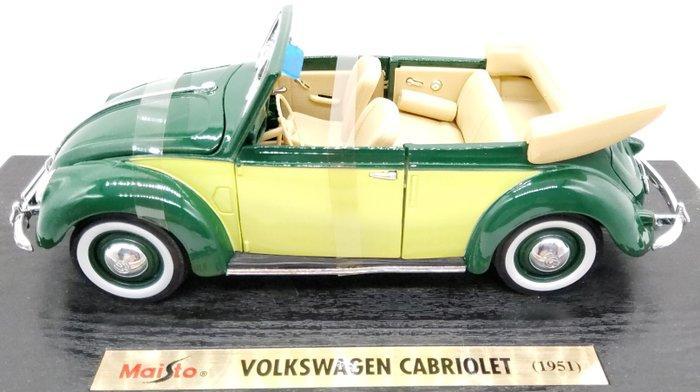 Maisto 1:18 - Model cabriolet - 1951 VW Beetle Convertible -, Hobby & Loisirs créatifs, Voitures miniatures | 1:5 à 1:12