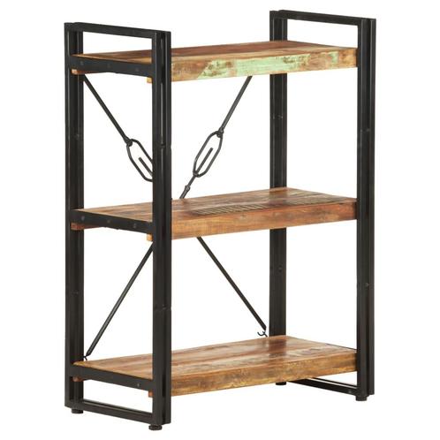 vidaXL Boekenkast met 3 schappen 60x30x80 cm massief, Huis en Inrichting, Kasten | Boekenkasten, Nieuw, Verzenden