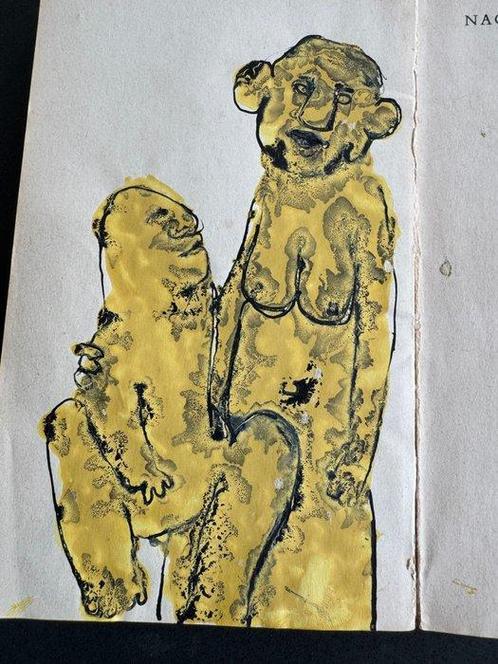 Herman Brood - Originele tekening van een 18-jarige Brood! -, Antiek en Kunst, Antiek | Boeken en Manuscripten