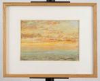 Jean-Baptiste Itah (XX) - Etude de ciel couchant, Antiek en Kunst