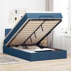 vidaXL Bed met matras 120x200 cm stof blauw, Huis en Inrichting, Slaapkamer | Bedden, Verzenden, Nieuw