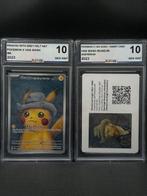 Pokémon - 2 Graded card - Pikachu with grey felt hat -