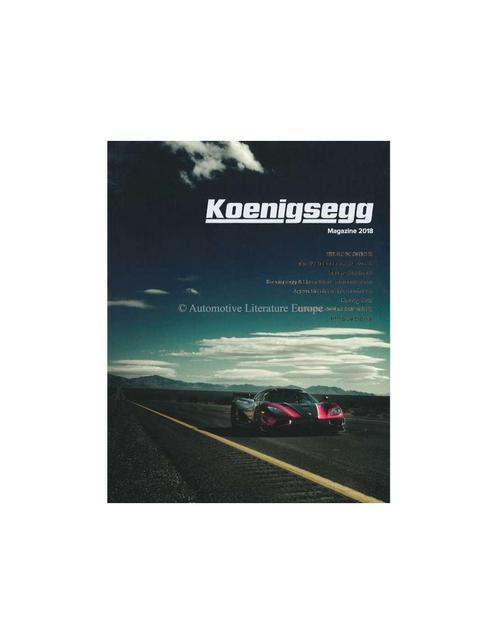 2018 KOENIGSEGG MAGAZINE ENGELS, Livres, Autos | Brochures & Magazines