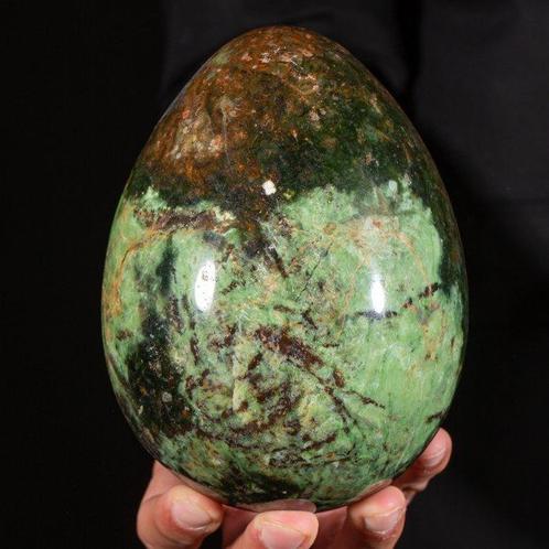 Serpentine Groep Ei - Serpentiniet - Peruaans Specimen -, Verzamelen, Mineralen en Fossielen