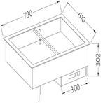 Bain-marie element 2 GN 1/1, Articles professionnels, Horeca | Équipement de cuisine, Verzenden