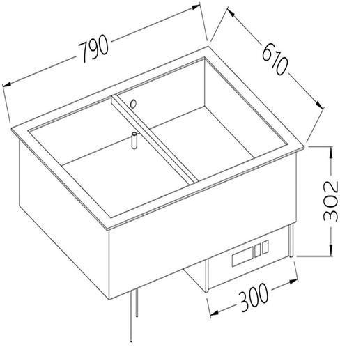 Bain-marie element 2 GN 1/1, Articles professionnels, Horeca | Équipement de cuisine, Envoi