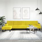 vidaXL Canapé-lit en forme de L jaune 260x140x70 cm, Maison & Meubles, Canapés | Salons, Neuf, Verzenden