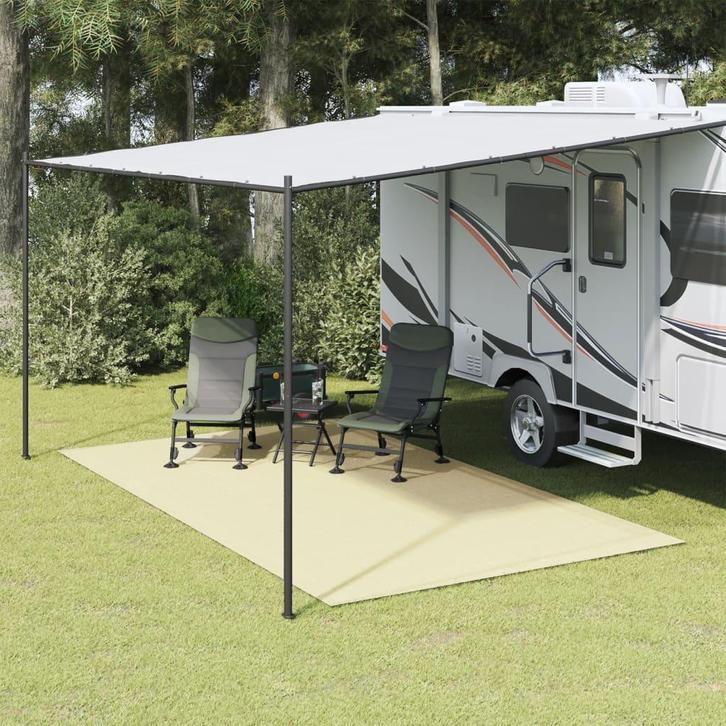 vidaXL Tenttapijt 4x2,5 m crèmekleurig, Caravans en Kamperen, Tentaccessoires, Nieuw, Verzenden