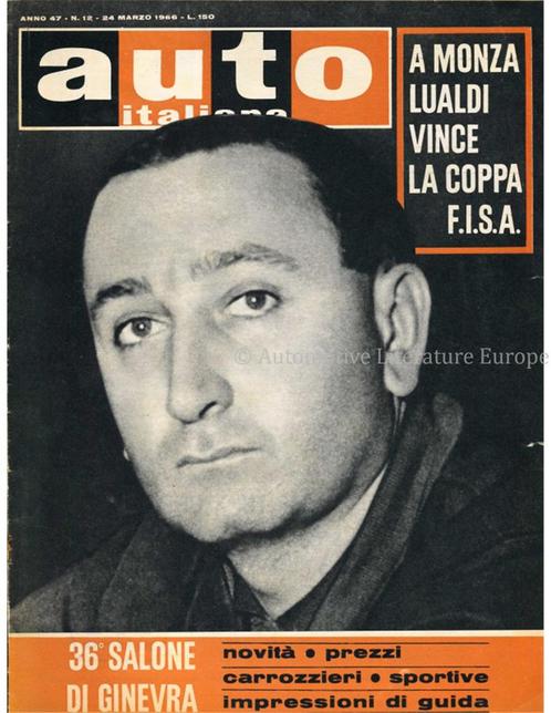 1966 AUTO ITALIANA MAGAZINE 12 ITALIAANS, Boeken, Auto's | Folders en Tijdschriften