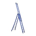 Eurostairs Reform ladder 3 delig BLAUW gecoat, Verzenden, Nieuw