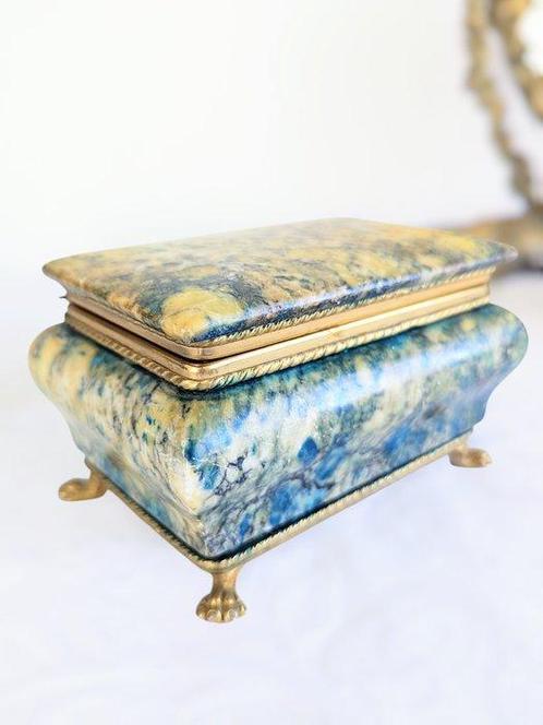 Sieradendoos - Brons, Marmer - Neoclassicistisch Italië uit, Antiek en Kunst, Curiosa en Brocante