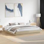 vidaXL Bedframe bewerkt hout sonoma eikenkleurig 200x200 cm, Huis en Inrichting, Slaapkamer | Bedden, Verzenden, Nieuw