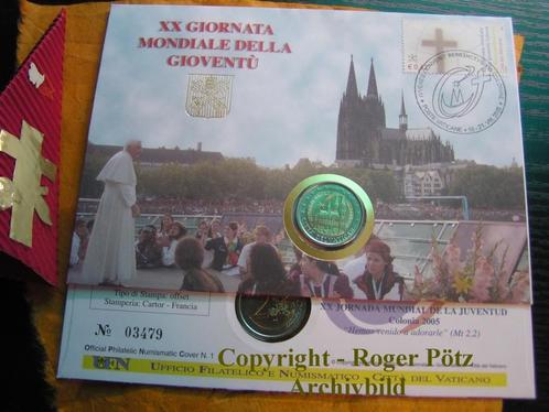 Vatikan 2 Euro 2005 Koelner Dom im offiziellen Numisbrief, Postzegels en Munten, Munten | Europa | Euromunten, België, Verzenden