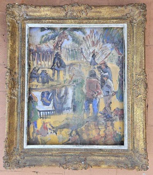 École expressioniste (XX) - Le jardin des animaux - NO, Antiek en Kunst, Kunst | Schilderijen | Klassiek