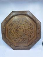 Schaal - Presenteerblad - Koper - Octagonaal Wandbord, Antiek en Kunst