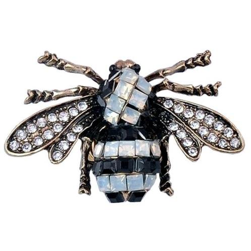 Fako Bijoux® - Magnetische Broche - Bij Met Glas - Magneet, Handtassen en Accessoires, Broches, Verzenden