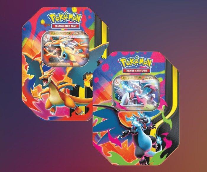 Pokémon - SEALED CASE Mega Charizard X/Y ex Tin Display - 6x, Hobby en Vrije tijd, Verzamelkaartspellen | Pokémon