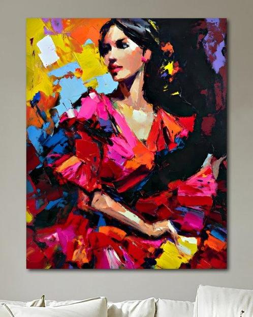 Michael Mey - Fire Flamenco - XL, Antiek en Kunst, Kunst | Schilderijen | Modern