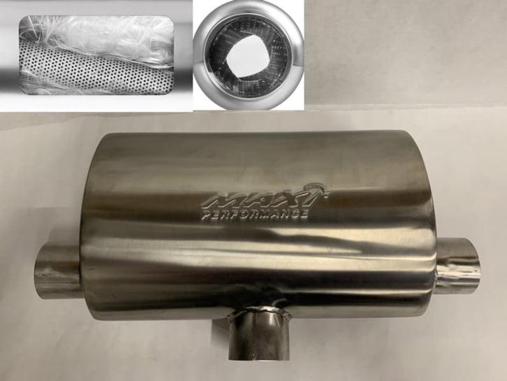 MAX Spiral Straight Flo Performance rvs uitlaat demper 2,5, Autos : Pièces & Accessoires, Autres pièces automobiles, Enlèvement ou Envoi