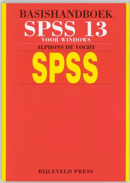 SPSS 13 9789055481507 A. de Vocht, Boeken, Informatica en Computer, Zo goed als nieuw, Verzenden