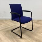 vergaderstoel / sledestoel, blauw - zwart, Gebruikt, Zwart, Eén