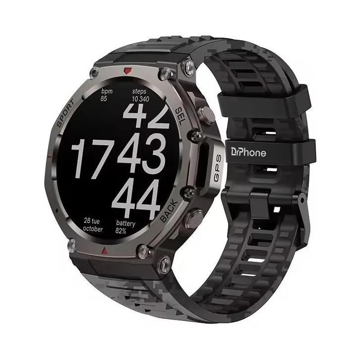DrPhone CoreX Pro Tactical – Militair GPS Smartwatch –, Handtassen en Accessoires, Smartwatches, Nieuw, Verzenden